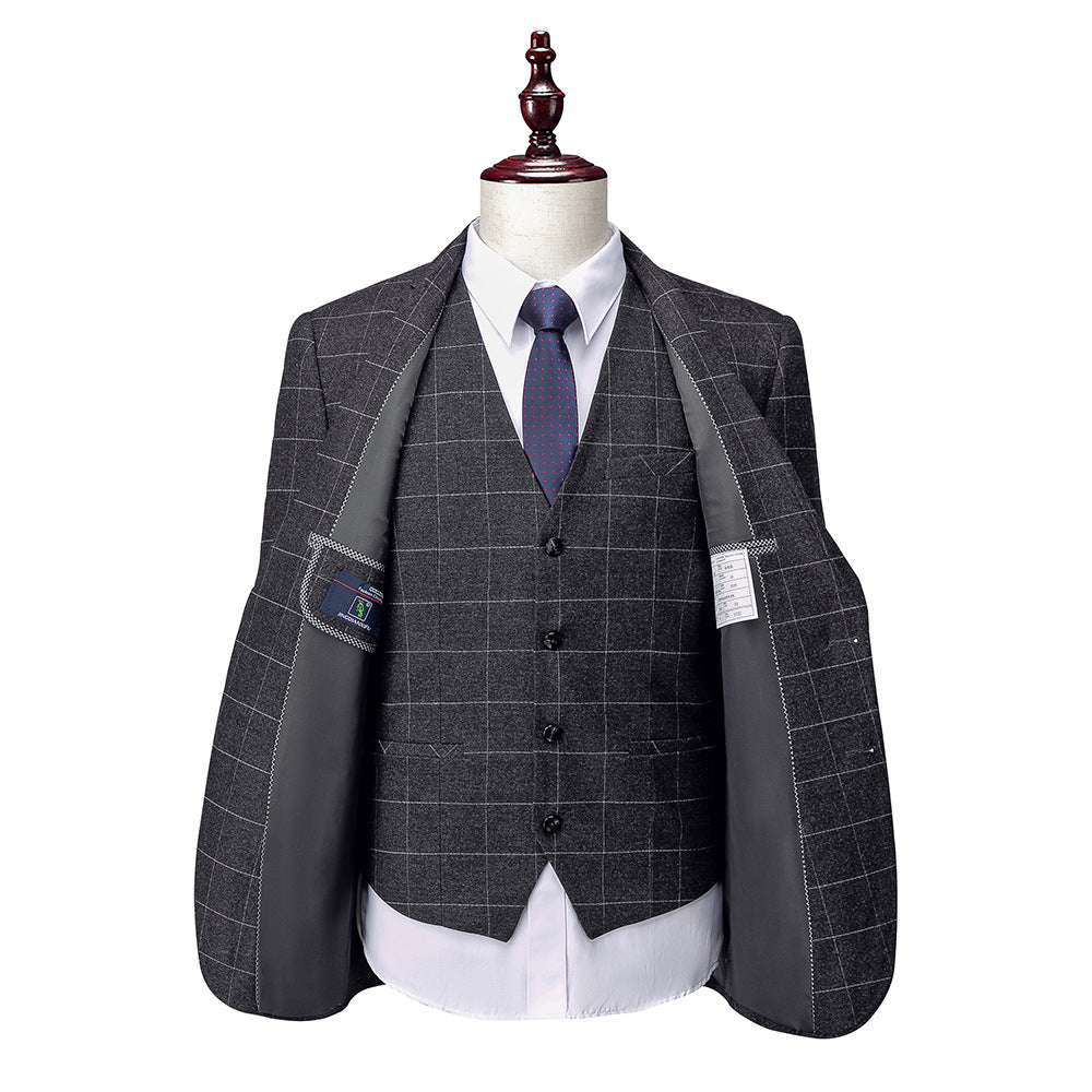Men's Business Suits Korean Version Slim Wedding Groom Suit Men