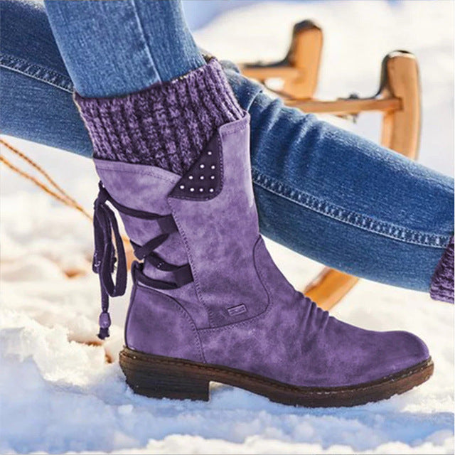 Women Winter Boots Mid-Calf Snow Boots