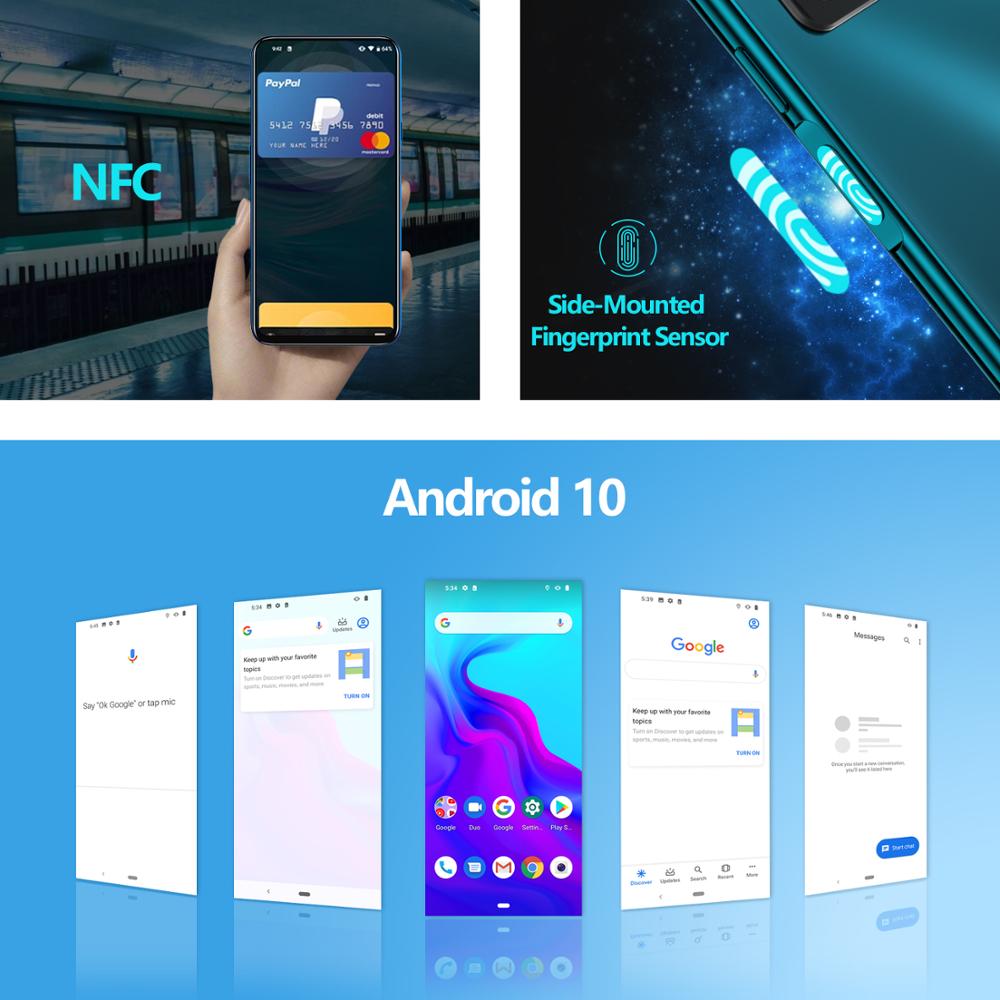 Cubot X30 Android 10 Smart Phone 6.4" Display 8GB 128GB /256GB 48MP Five Camera NFC Finger print 4200mAh Global 4G Smartphone
