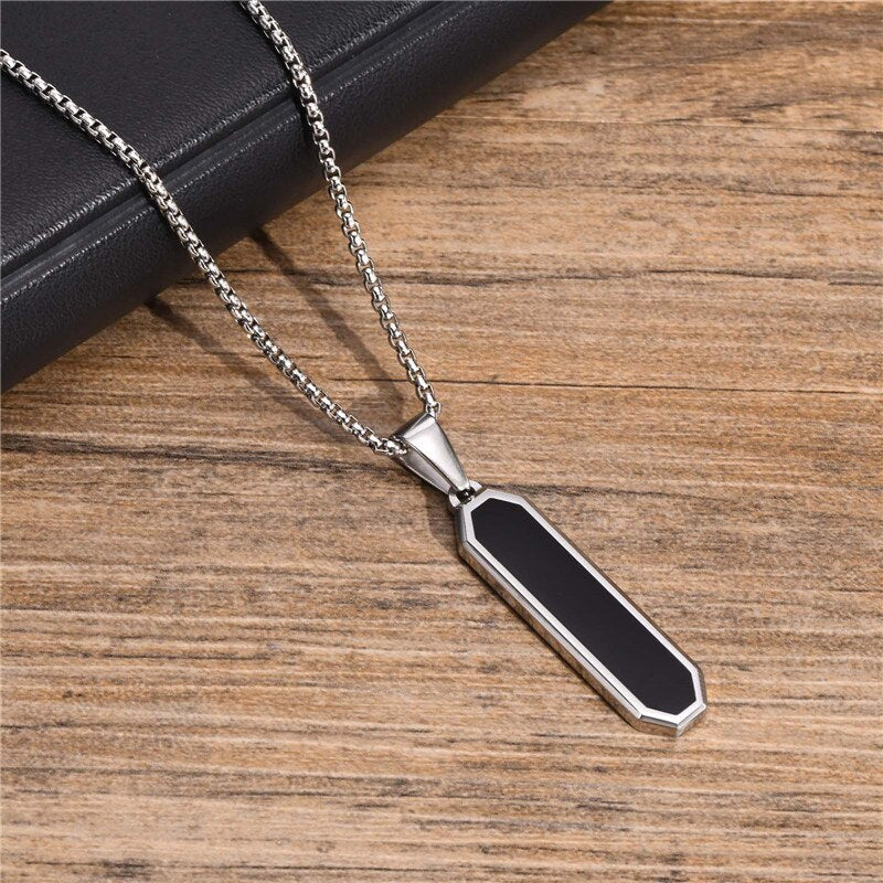 Modyle Fashion Punk Vintage Necklaces for Men Boys Gold Color Stainless Steel Geometric Pendant Male Jewelry Gifts Wholesale