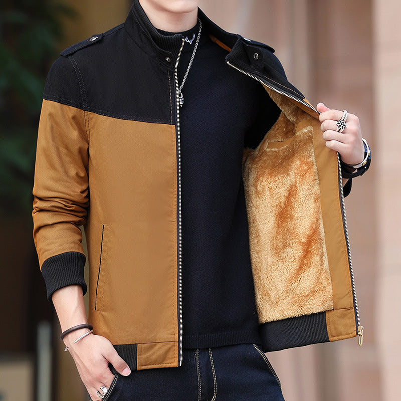 Men's Casual Jacket With Velvet