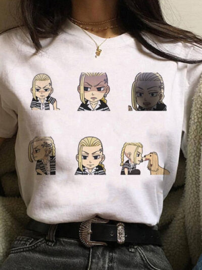 Women Anime Unisex Summer Tshirt Revengers Graphic Tees - isobougie